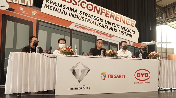 比亚迪携手Bakrie集团，与印尼巴士组装厂Tri Sakti开启电动巴士产业化进程